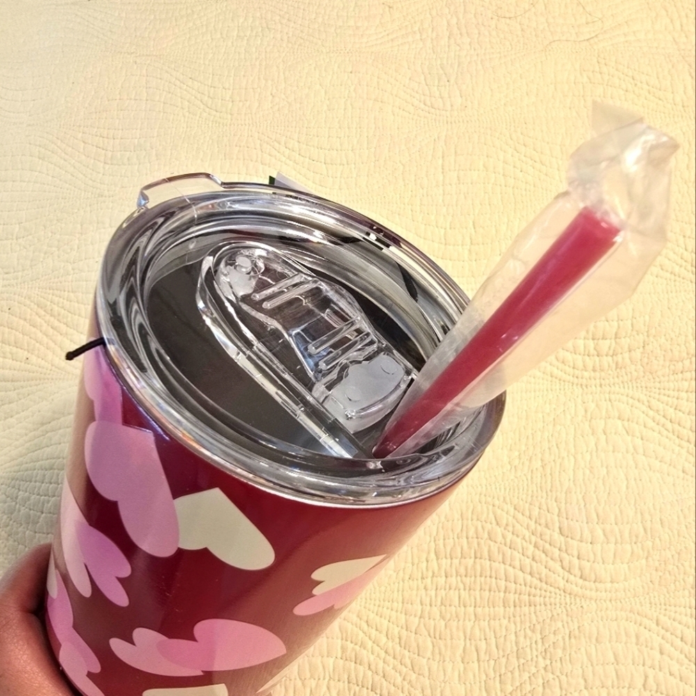 NWT Kate Spade Valentine Heart Stainless Steel Tumbler,  40 oz - Picture 7 of 9